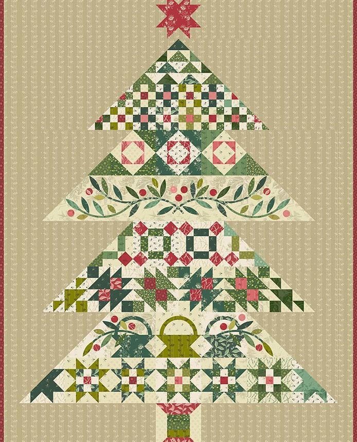 Tannenbaum Tree Pattern, by Edyta Sitar for Laundry Basket Quilts SKU LBQ-0745-P