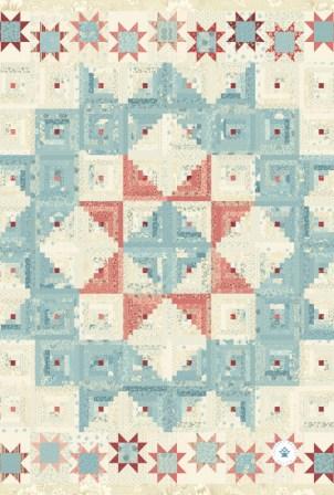 Pioneer Log Cabin Patriotic Kitchen Towel by Laundry Basket Quilts LBQ-1758-H