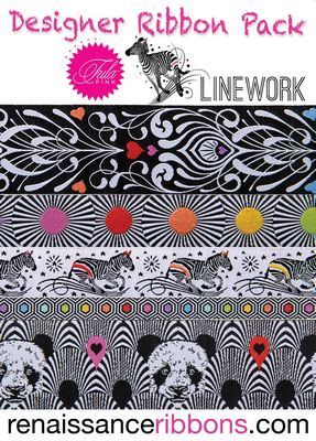 Tula Pink Linework - Designer Ribbon Pack RENDP92LIN