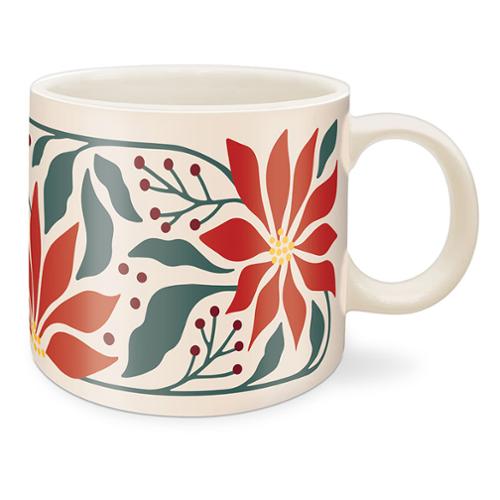 14oz Mug Winter Poinsettia 60020 Lady Jayne