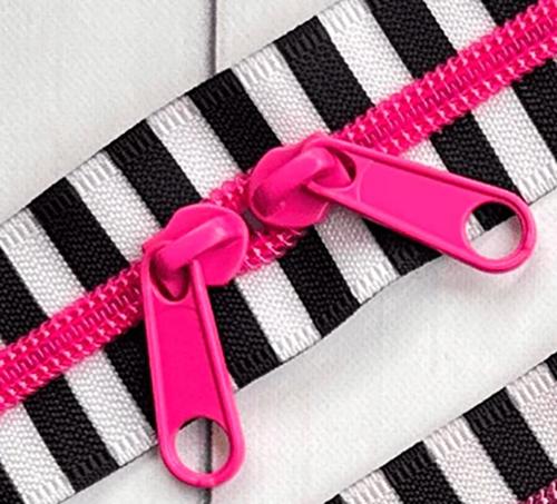 Black & White 30 inch Zipper Pink SSCZ01 Stitch Supply