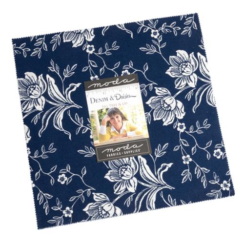 Denim Daisies Layer Cake by Fig Tree 35380LC Moda Precuts