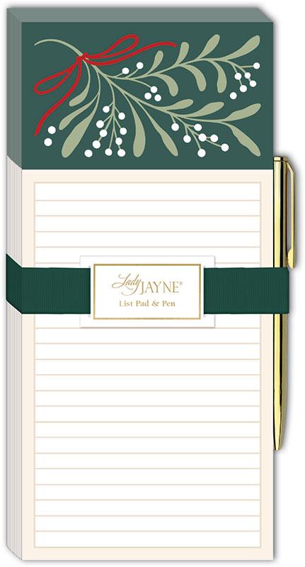 Magnetic List Pad Wntr Mistleto 60013 Lady Jayne