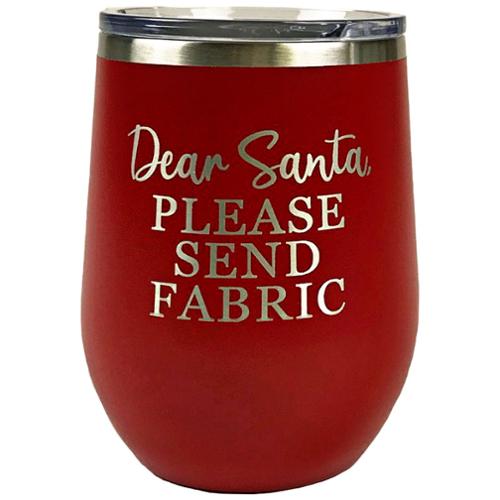 Tumbler Red Dear Santa Fabric TWB12 DS RED Wholesale Boutique