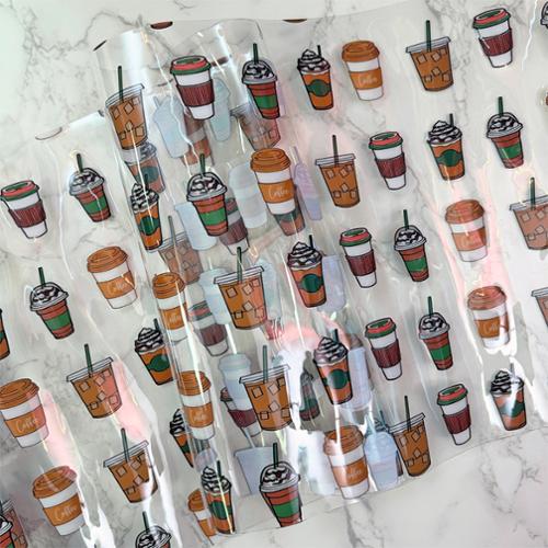 Clear Vinyl Coffee Cups 12"x52" SHH COFFEETPU from Sew Hungry Hippie