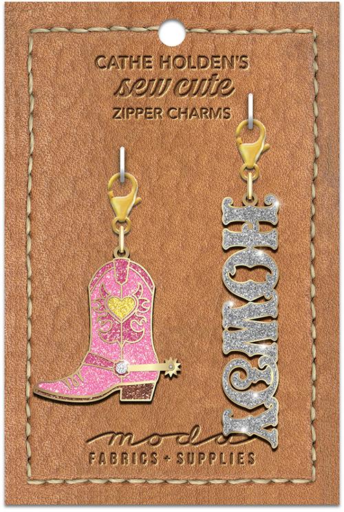 Cowboy Boot Howdy Zip Pull 2ct CH173R Moda