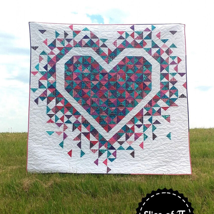 Exploding Heart Pattern SPQ332 by Laura Piland for Slice Of Pi Quilts