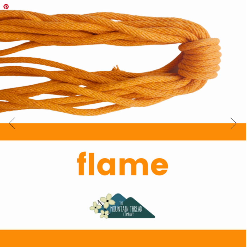 Colorful 3/16" Solid Braid Rope By the Yard - Flame 008 - 10 Yards - from The Mountain Thread Company