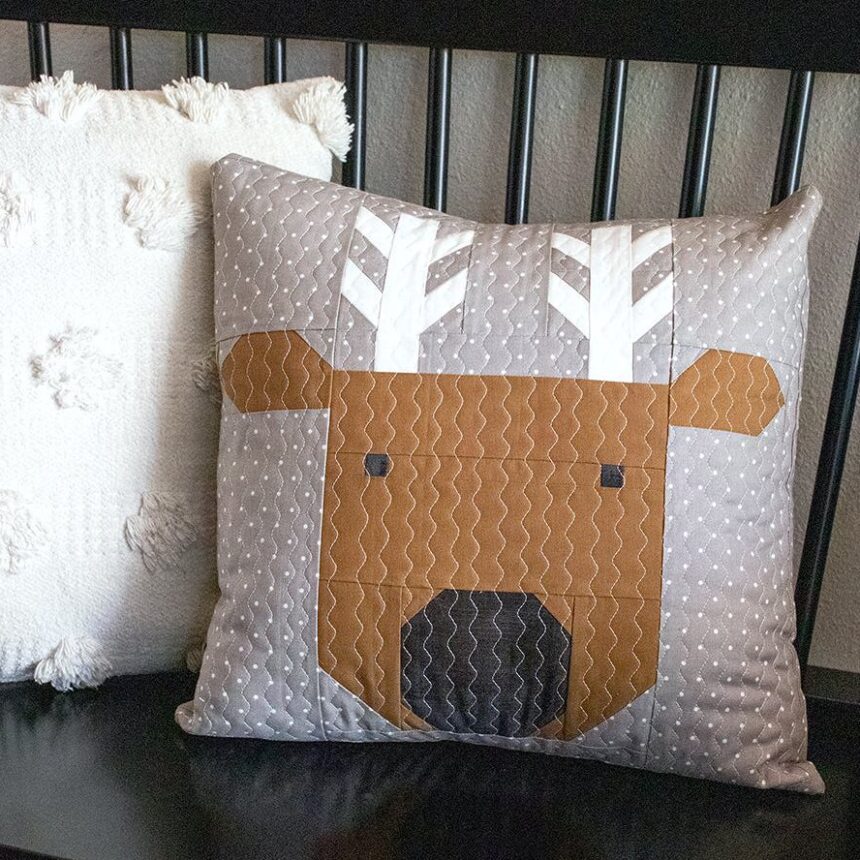 Merry Reindeer Pillow Kit Featuring Magic Dot by Lella Boutique