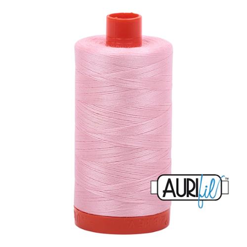 100% Cotton Mako Thread Baby Pink 50wt 1300m MK50 2423 by Aurifil
