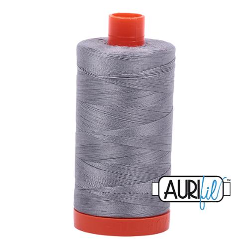 100% Cotton Mako Thread Grey 50wt 1300m MK50 2605 by Aurifil