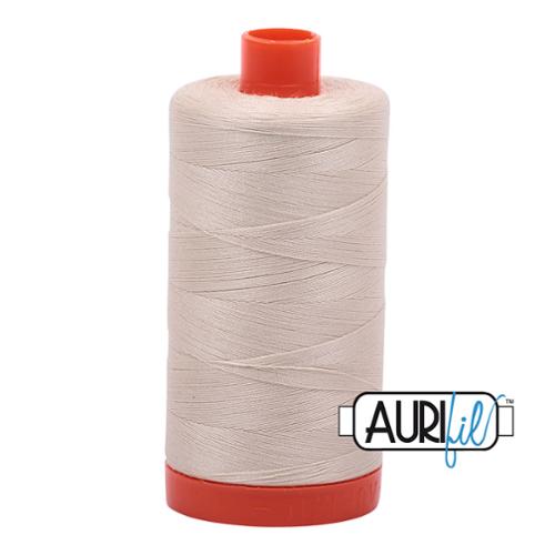 100% Cotton Mako Thread Lt Beige 50wt 1300m MK50 2310 by Aurifil