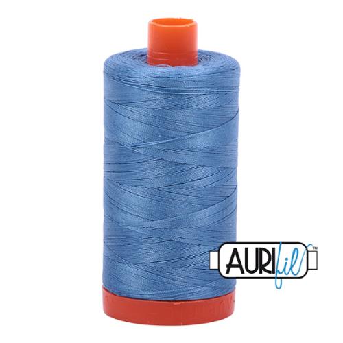 100% Cotton Mako Thread Lt Wedgewood 50wt 1300m MK50 2725 by Aurifil