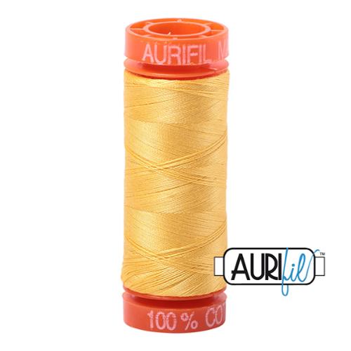 100% Cotton Mako Thread Pale Yellow 50wt 200m BMK50 1135 by Aurifil