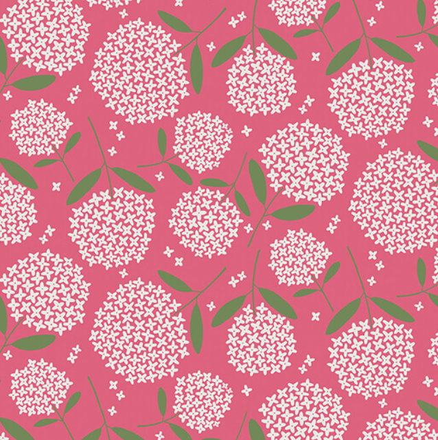 108 Fiori Medium Medium Pink 16367W22B by Wolff Paper for Benartex