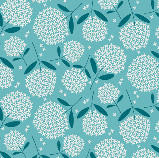 108 Fiori Medium Turquoise 16367W82B by Wolff Paper for Benartex