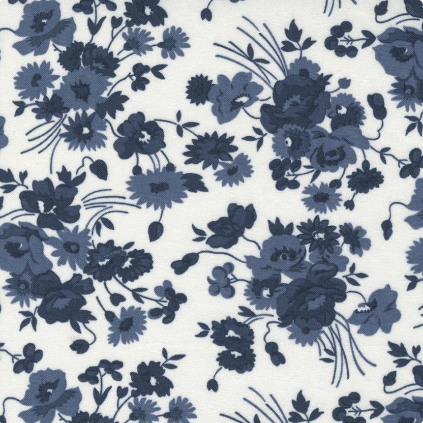 Nantucket Summer Cream Navy 108034 21 by Camille Roskelley for Moda