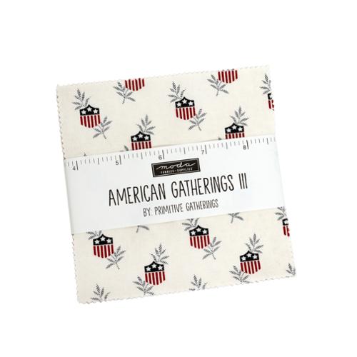American Gatherings III Charm Pack Precuts 49320PP by Primitive Gatherings for Moda