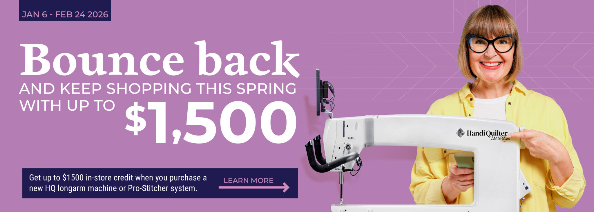 Handi Quilter Bounce Back Promo Jan 2026