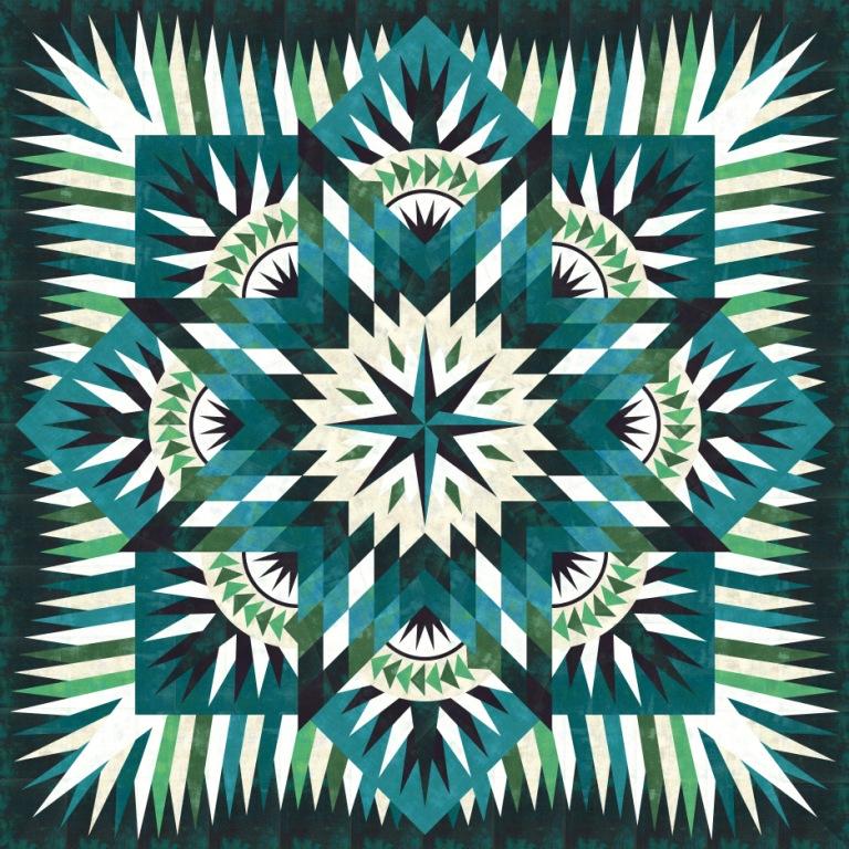Prairie Star Quilt Kit 85"x 85" by Judy Niemeyer