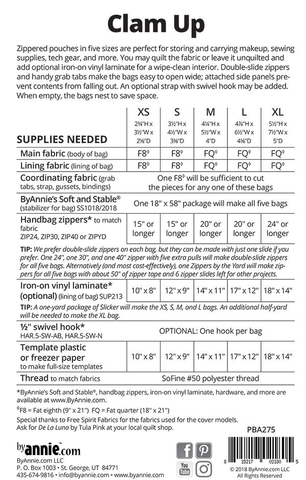 Clam Up PBA 275 Pattern by Annie Unrein for Patterns by Annie