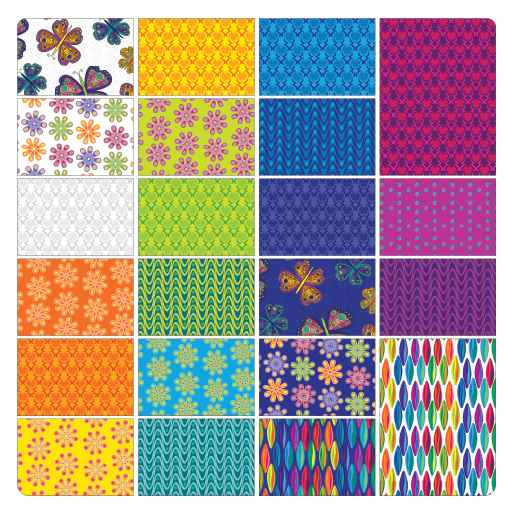 Kaleidoscope 5x5 Charm Pack PreCuts KLDS5PK by Benartex Studio for Dozen