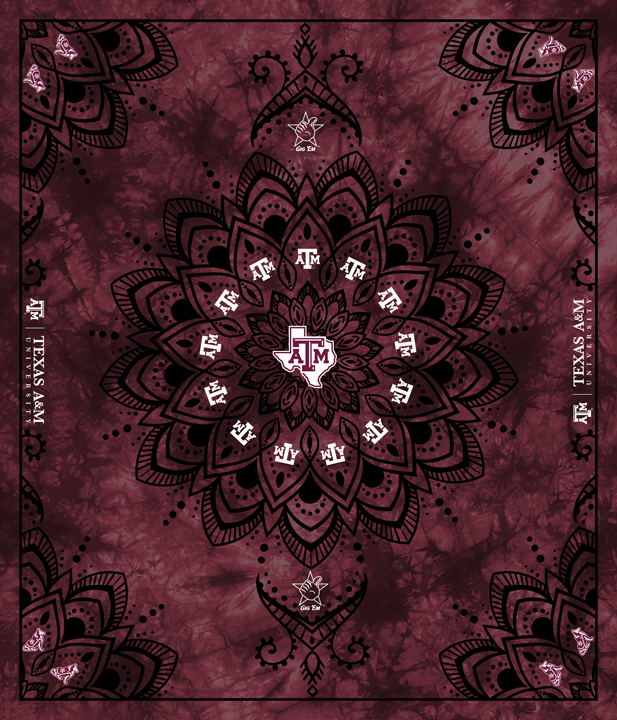 NCAA Texas A&M Collegiate Tapestry Finished Panel Size 48X56 TAM1360 Polyester Minky