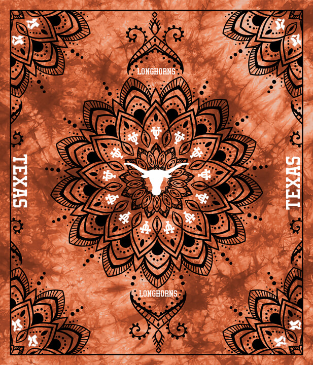 NCAA-Texas Collegiate Tapestry Finished Panel Size 48 X 60 TX 1360 by Benartex