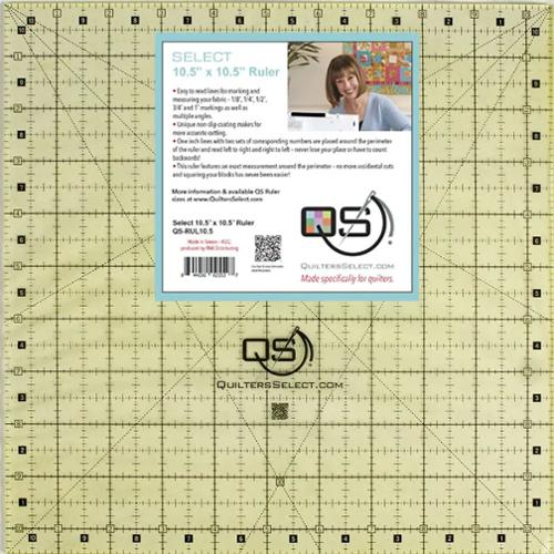 Non Slip Ruler 10.5" x 10.5" QS RUL10 5 by Quilters Select