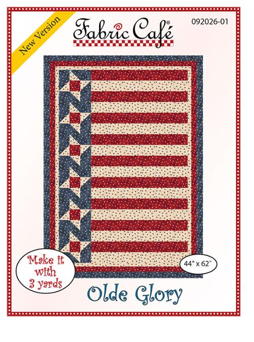 Olde Glory 3 Yard Lap Quilt Pattern FC 092026 by Donna Robertson for Fabric Cafe