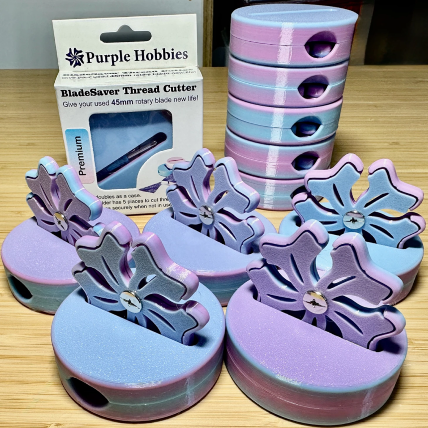 28mm BladeSaver Thread Cutter Pink/Blue BSPPINKBLUE by Purple Hobbies