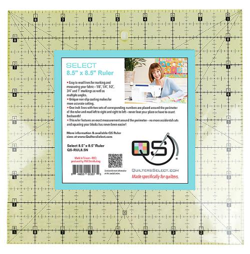 Non Slip Ruler 8.5" x 8.5" QS RUL8 5 Quilters Select