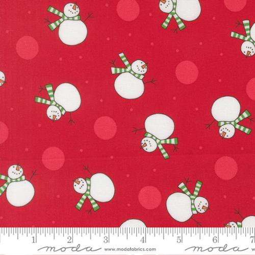 Snow Time Poinsettia Red 22501 14 by Me And My Sister Designs for Moda