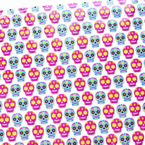 Sugar Skull Vinyl 18"x54" SHH SUGARSKULLSTPU by Sew Hungry Hippie