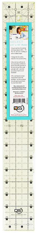 Non Slip Ruler 2.5" x 18" QS RUL25x18 Quilters Select