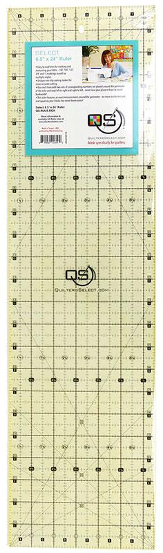 Non Slip Ruler 6.5" x 24" QS RUL65x24 Quilters Select