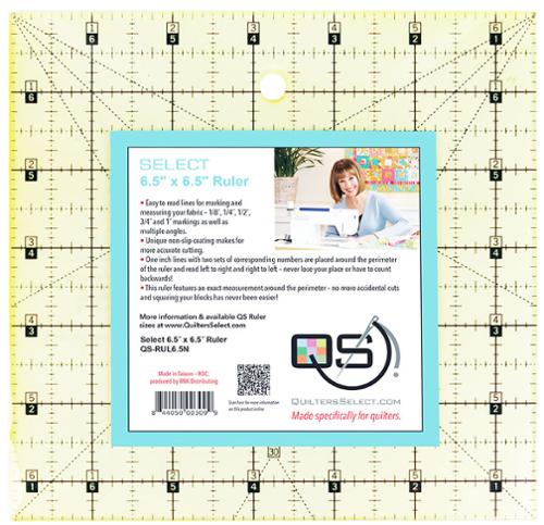 Non Slip Ruler 6.5" x 6.5" QS RUL6 5 Quilters Select