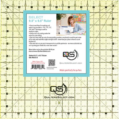 Non Slip Ruler 9.5" x 9.5" QS RUL9 5 Quilters Select