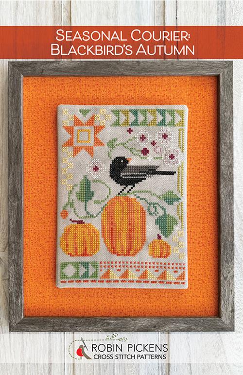 Seasonal Courier Blackbirds Autumn Cross Stitch RPCSP SCBA416 by Robin Pickens