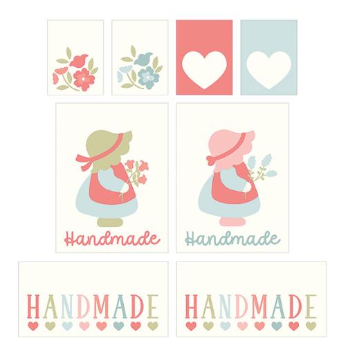 Woven Quilt Label Sunbonnet 8ct MSQL 115N by Sew Quilty Life