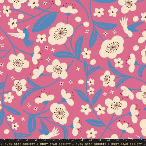 108" Wide Back Persimmon Hibiscus RS1127 12 by Rashida Coleman Hale for Ruby Star Society