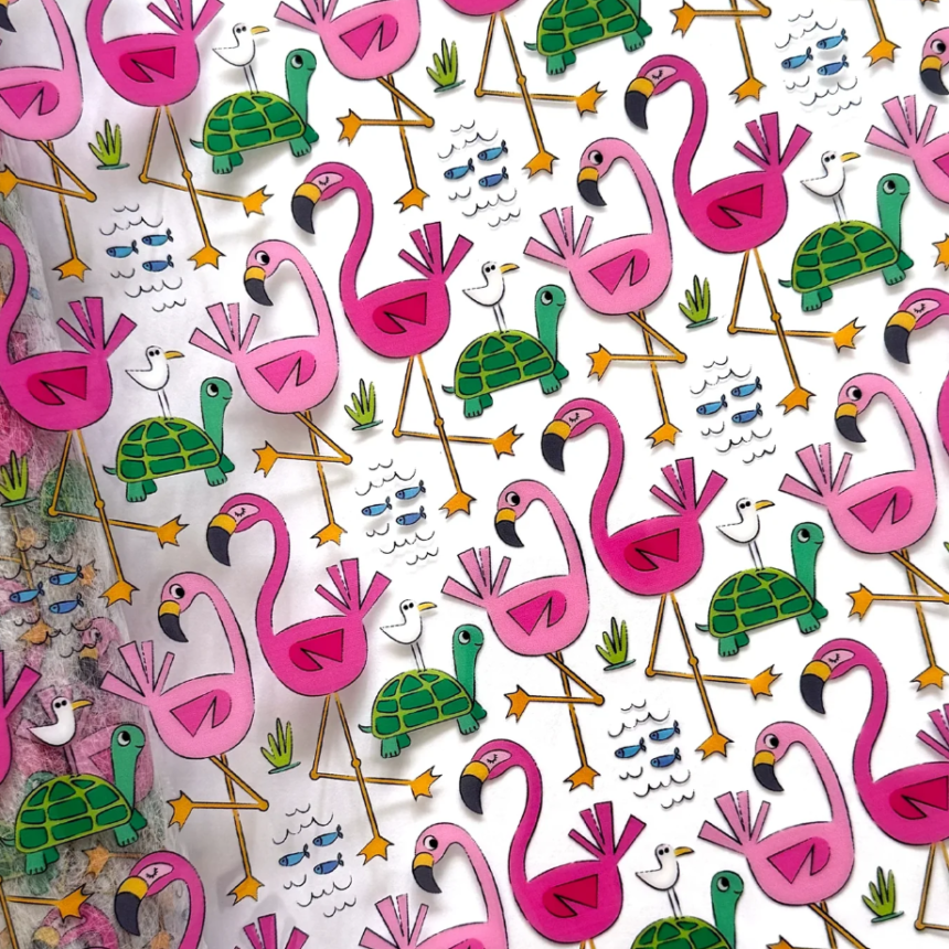 Flamingos Clear TPU Vinyl 12x53 for Sassafras Lane Designs