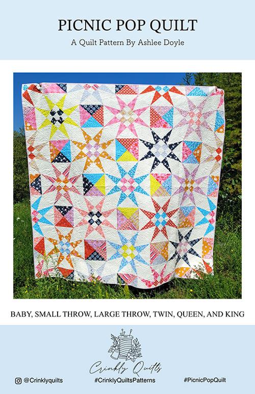 Picnic Pop Pattern G CQ 007 by Ashlee Doyle for Crinkly Quilts
