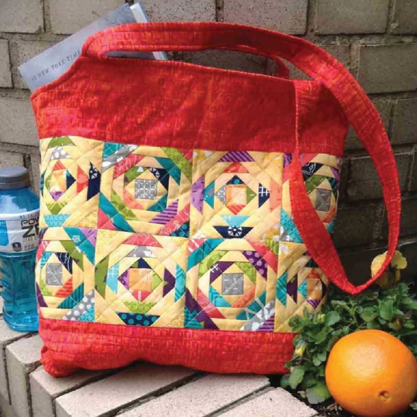 Pineapple Sizzle Tote Pattern CLPJAW052 by Jean Ann Wright for Cut Loose Press