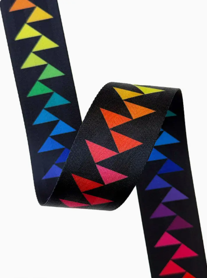 Rainbow Flying Geese Webbing 2in SASSWEB 08 for Sassafras Lane Designs