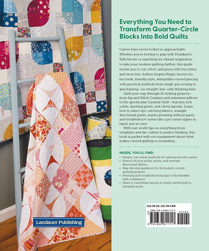 Curved Quilting with Confidence Book LAN 1717Q by Angela Pingel for Fox Chapel/Landauer