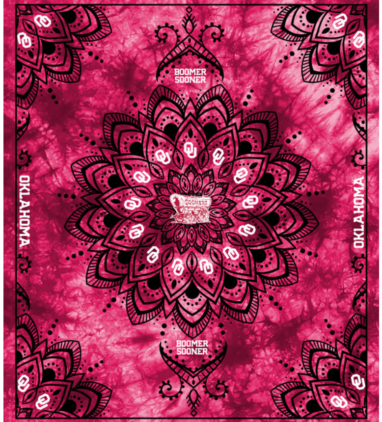 NCAA-Oklahoma Collegiate Tapestry Finished Panel Size 48 X 56 OU1360 by Sykel Studio