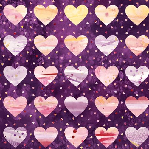 108" Wide Back Fleur The Love Plum 108050 16 by Create Joy Project for Moda