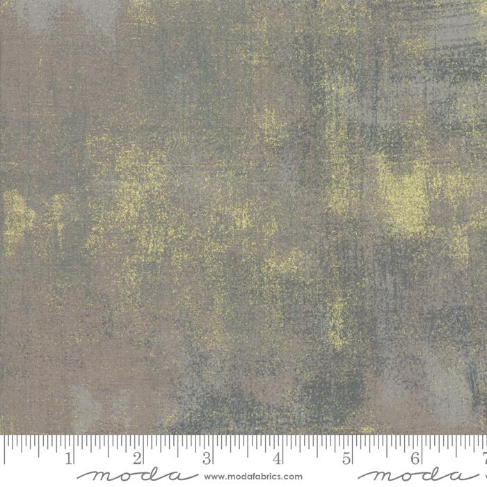 Grunge Metallics Grey Couture 30150 163M by Basic Grey for Moda