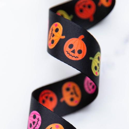 Webbing 1.5" Pumpkin Party SSCWEB 95 by Alexia Marcelle Abegg for Stitch Supply Co